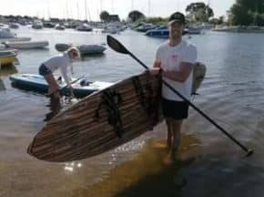 Christchurch paddleboard with our clients ...