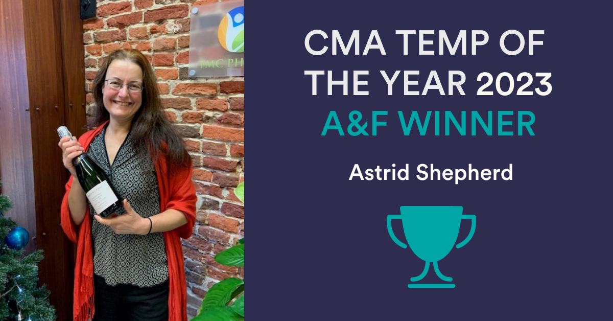Accountancy and Finance CMA Temp of the Year: Astrid Shepherd