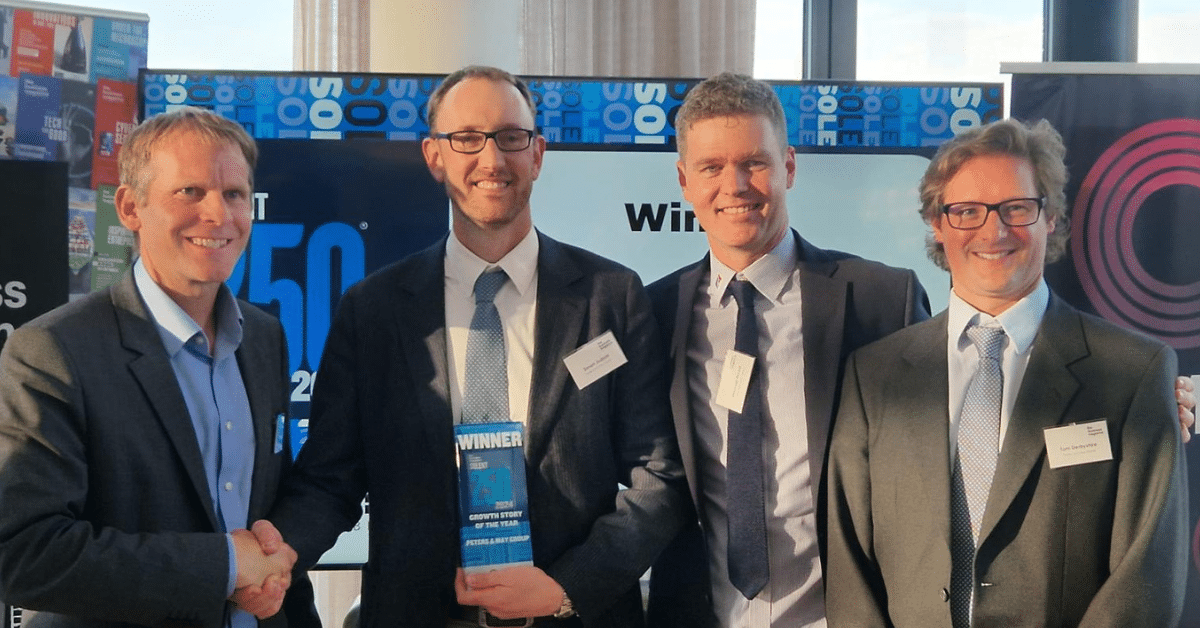 Solent 250 awards - growth story of the year winners Peters & May
